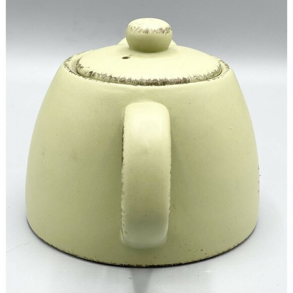 DesignPac Inc Green Stoneware Teapot Matte Finish Ceramic 4.5” Spring Decor - Picture 3 of 8